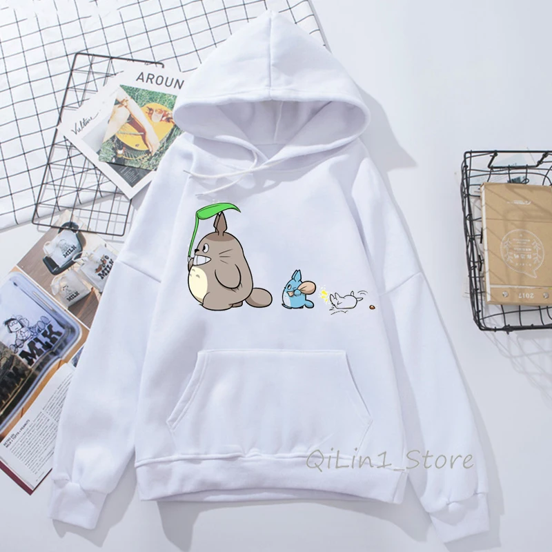 Totoro hoodies women Studio Ghibli Harajuku Kawaii Hoodie men Ullzang Cute Funny Anime Sweatshirts 90s Graphic Hoody unisex - Цвет: 824103 M