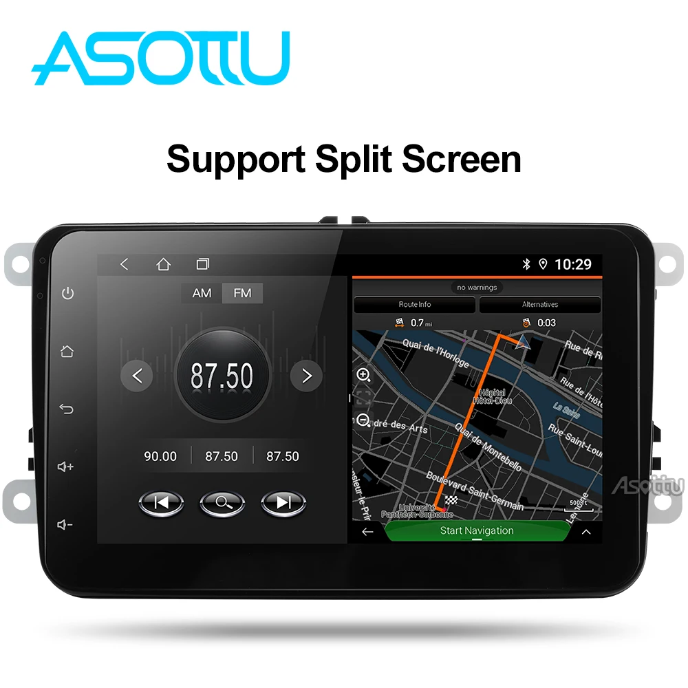 Cheap EU/RU Warehouse CDZ8060 2G android 9.0 car dvd player for VW polo golf passat tiguan skoda yeti superb rapid for skoda gps navi 4