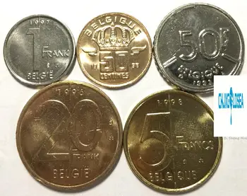 

Belgium 5pieces/ Set UNC original Coin Not circulated