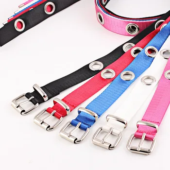

Women Female Canvas Woven Round Button Long Belt Breathable Fashion Casual Belt Apparel Accessories Adult Belts