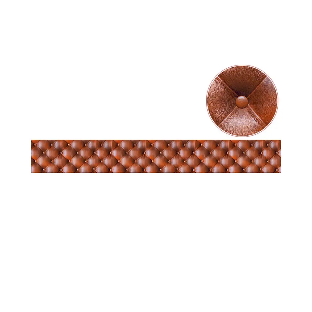 

Brown Three-Dimensional Imitation Leather Tv Background Wall Painting Sticker