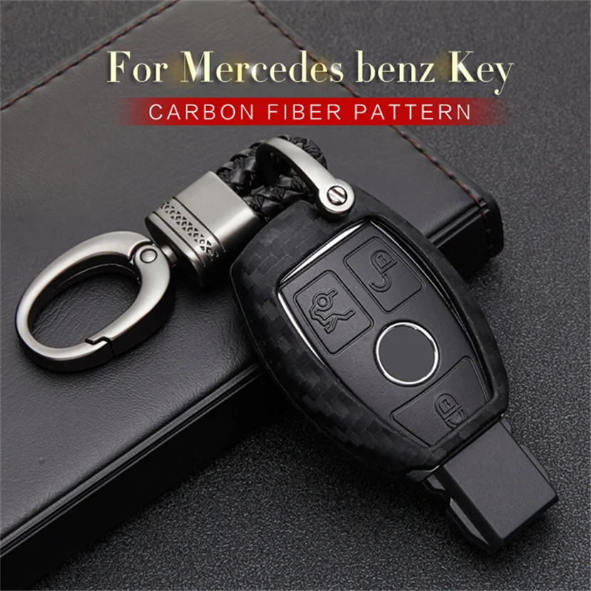

Silica Gel Car Key Case Fob Cover For Mercedes Benz W202 W203 W204 W210 W212 W176 W177 CLE GLA CLA AMG Key Ring Bag Accessories