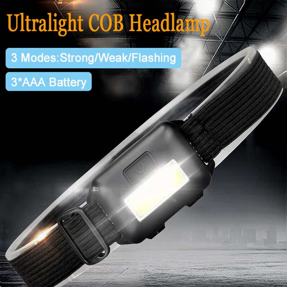 Mini Light Head COB Lamp Work Led Headlamp Camping Fishing Powerful Flashlight Lantern Headlights For Mining | Лампы и освещение
