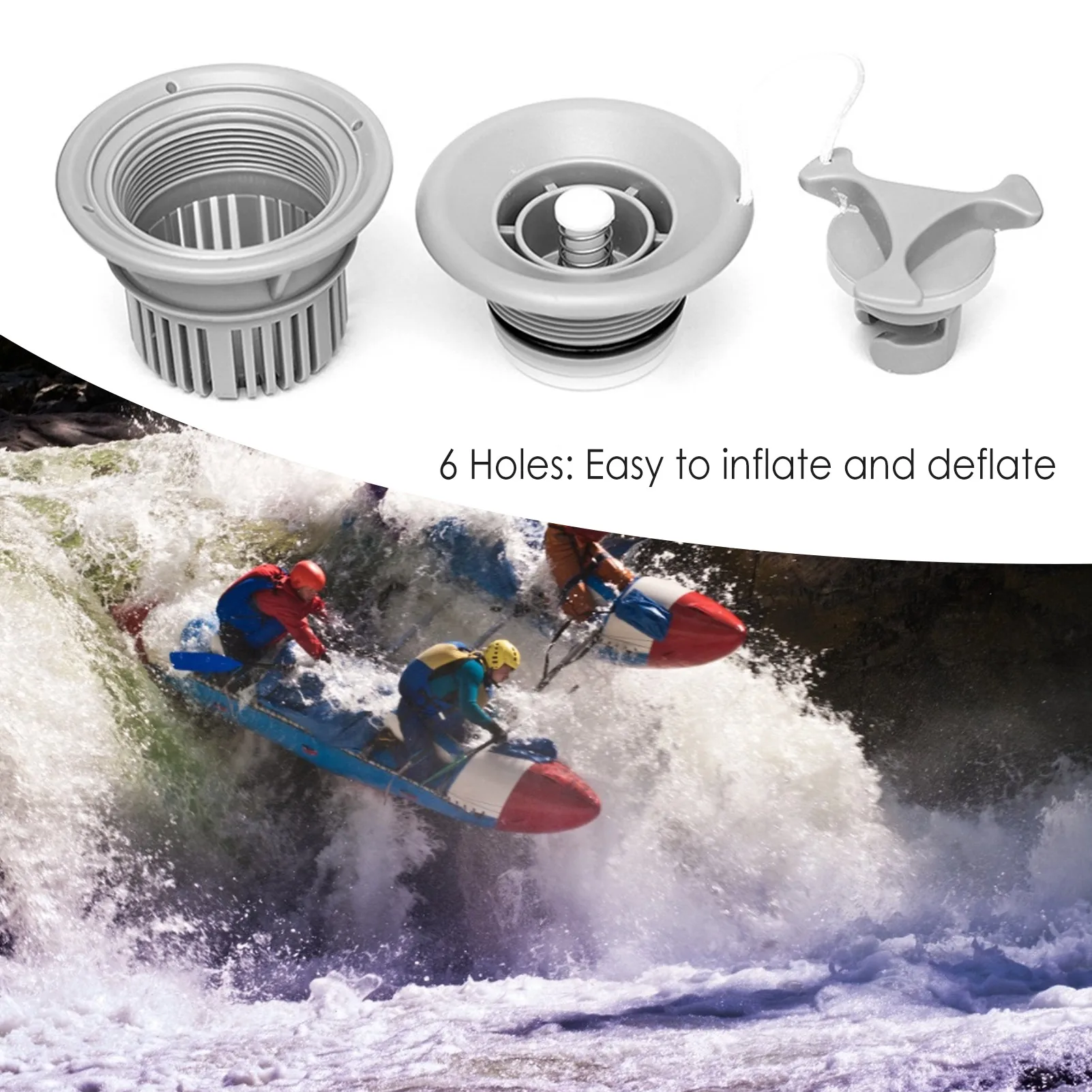 Надувной лодочный плот с 6 отверстиями аксессуары для дрифтинга каноэ воздушный