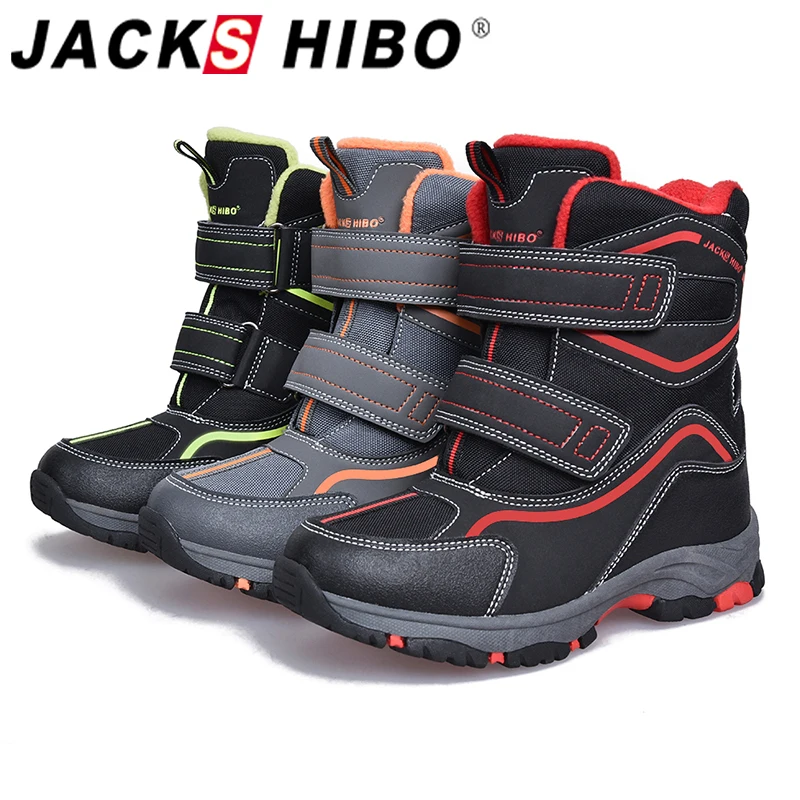 Boy Boots Shoes Toddler Waterproof Kid Winter Children Warm Outdoor Jackshibo Mid-Calf