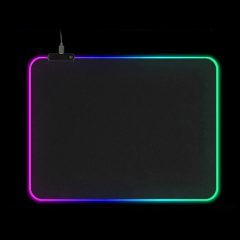 400x300x4mm Горячее светодиодное освещение RGB игровой коврик для мыши 90x40 см Большой размер резиновая основа мягкий коврик для мыши Противоскользящий запирающийся край коврик для мыши - Цвет: 400x300x4mm