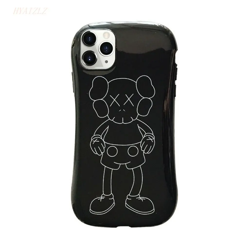 

Couple Case For iPhone 11 Pro Max Violent Bear Pattern Small Waist Silicone Back Cover For iPhone XS Max XR X 7 8 6 Plus Shell