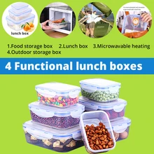 Mutfak plastik mikrodalga Bento kutusu açık piknik gıda saklama kabı çevre dostu yemek kabı çocuklar için okul yemek takımı seti(China)
