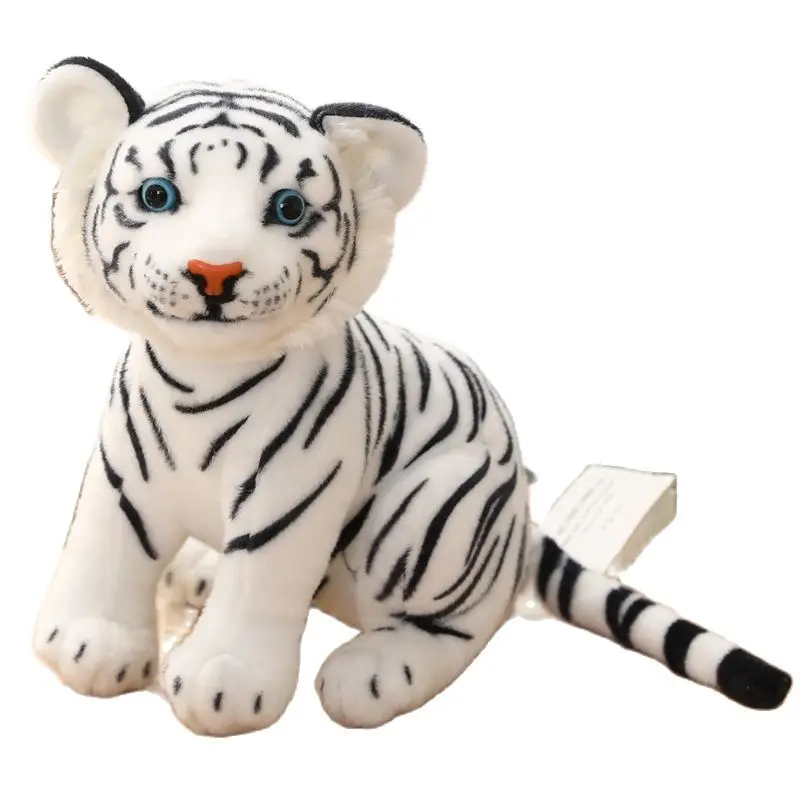 24" White Big Tiger Plush Animal Realistic Hairy Soft Stuffed Toy Pillow Hot 