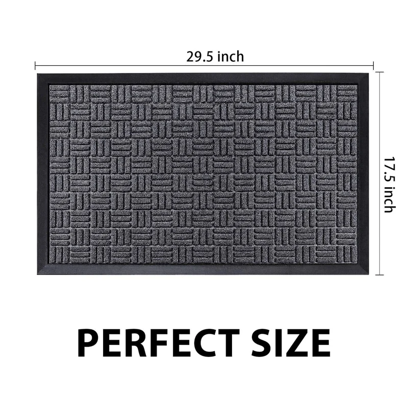 Front Door Mats, 45x75 cm, All Weather Entry and Back Yard Door Mat