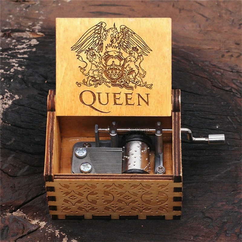 Wooden Engraved Queen Music Box Engraved Music Box Interesting Christmas Gifts