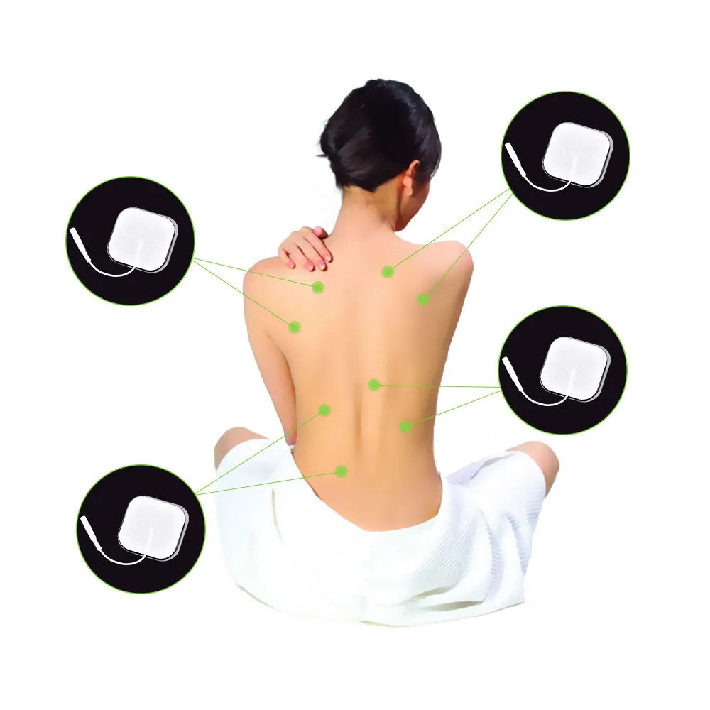 100P/50P 4x4cm Muscle Stimulator Electrode Pads Non-woven Fabric Self Adhesive Replacement Pads for Tens Digital Machine 6