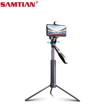 

SAMTIAN 3 in 1 Selfie Stick Bluetooth Mini Tripod with fill light Phone Holder Expandable Monopod For all phone