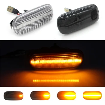 

(2) No Error Ambe Dynamic LED Side Marker Smoked Turn Signal Light For Audi A3 S3 8P A4 S4 RS4 B6 B7 A6 S6 RS6 C5 C6 TT 8J A8 D3