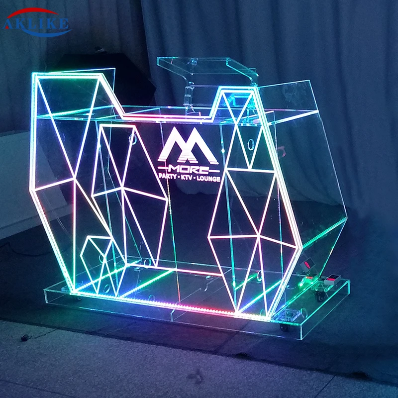 Mesa De Disco De Acrílico Para Dj, Iluminación Led Para Club Nocturno,  Karaokes, Bar, Música, Club Nocturno, Iluminación Colorida, Muebles Para  Club - Mesas De Bar - AliExpress