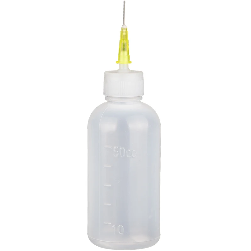 

50ml Needle Tip Plastic Rosin Bottle Cleaning Liquid Flux Alcohol Oil Dispenser Plastic Hand Bottle Cleaner DIY Repair