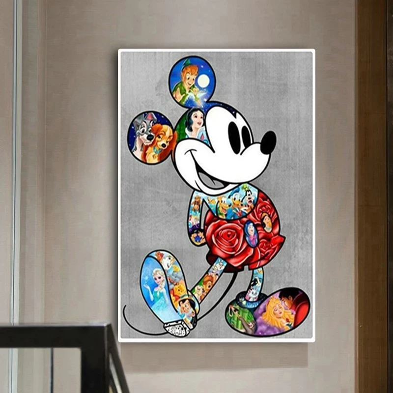 Home Decor HD Canvas Print Disney Wall Art Character Painting Framed!!! 
