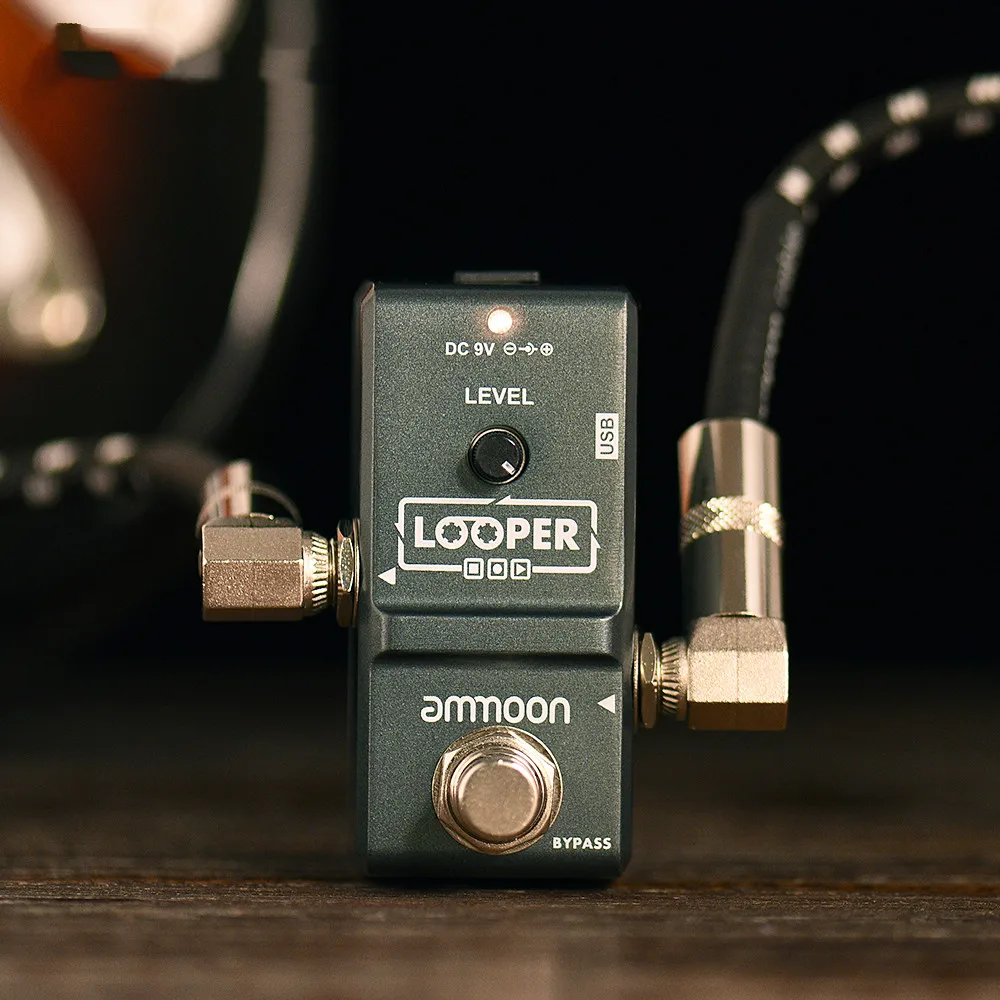 Ammoon AP-09 Loop pedał gitary Looper stroik do gitary elektrycznej True Bypass Unlimited Overdubs 10 minut nagrywania