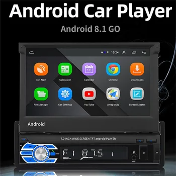 

Android 8.1 Car Radio Retractable GPS Wifi Autoradio 1 Din 7'' Touch Screen Car Multimedia MP5 Player With Rear Camera