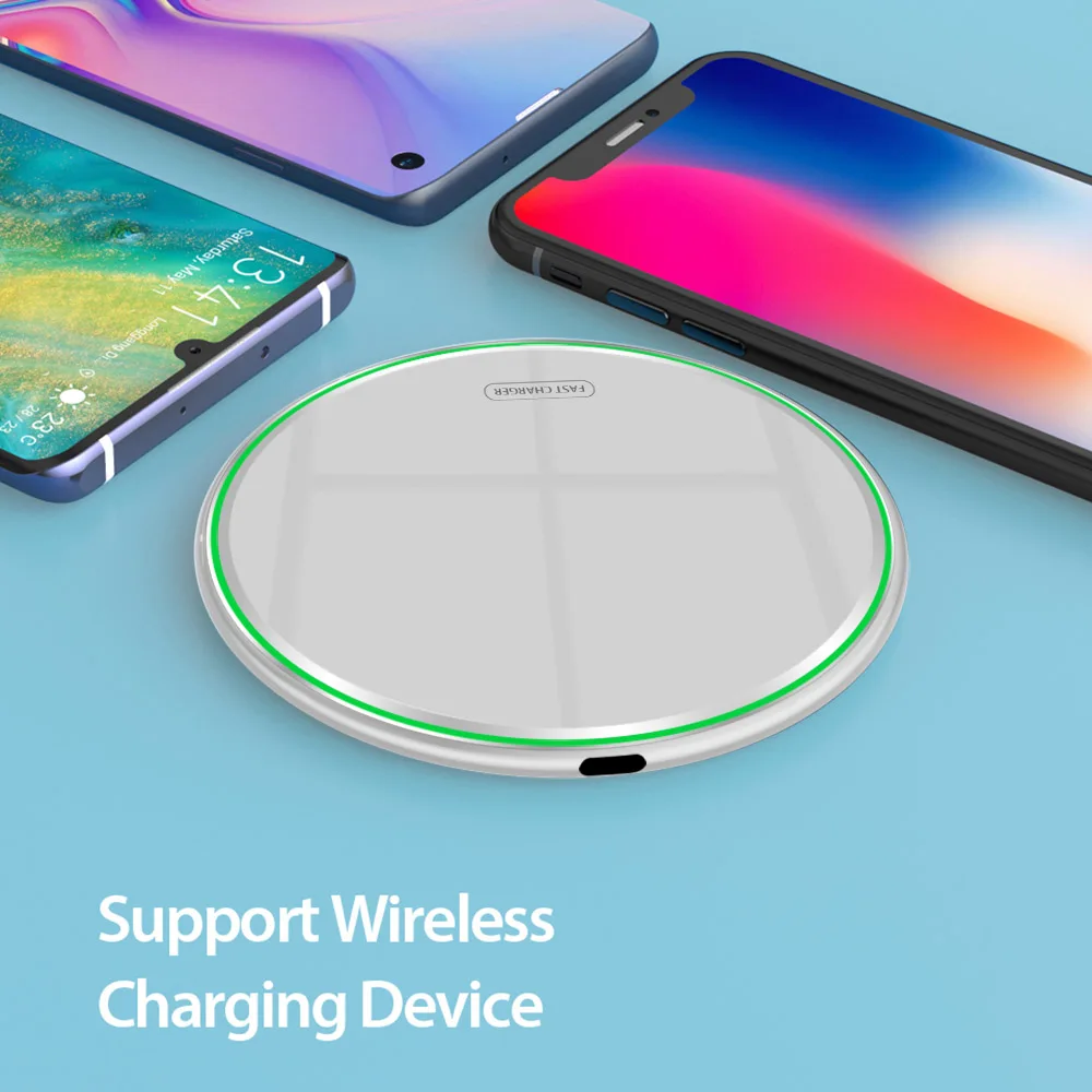 Беспроводное зарядное устройство QI 15 Вт для Huawei P40 Pro USB C 10 QC 3 0 mate30 pro P20 P30 lite e |