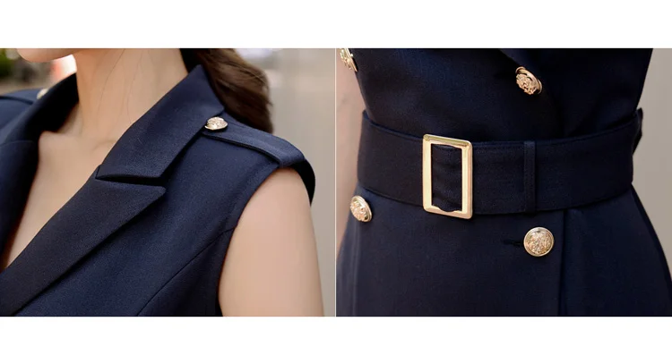 فستان قصير رسمي اسود بحزام