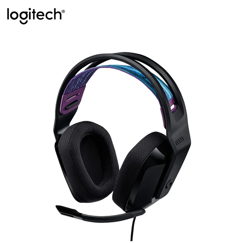 Logitech G335 wired headset headset folding noise reduction 7.1 surround channel gaming headset with wheat 4