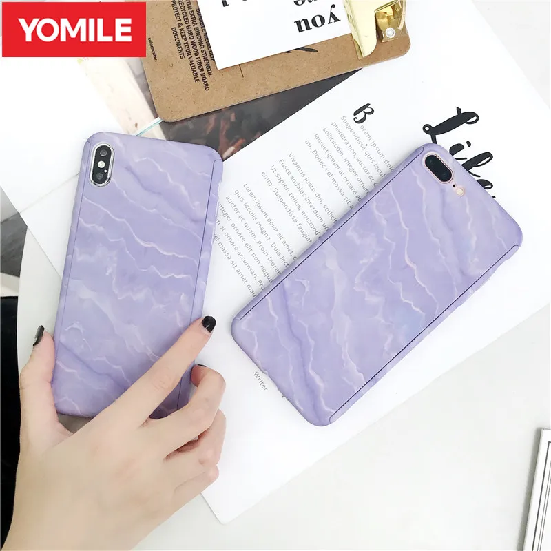 YOMILE 360 Полный Чехол Жесткий i Phone чехол s для iphone 5 5S SE 6 6S 7 8 Plus защита от волн воды X XR