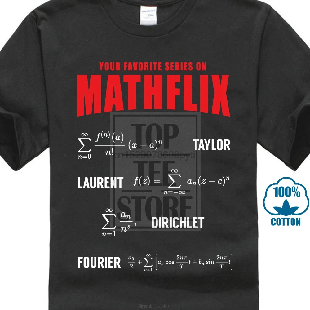100% Cotton O Neck Custom Printed Tshirt Men T Shirt Mathflix Math Women | Мужская одежда