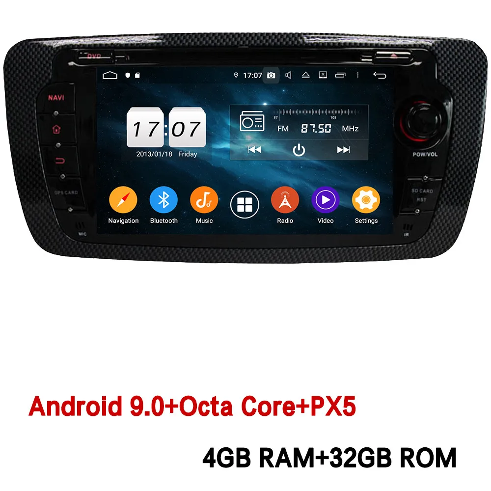 4GB RAM x 32GB ROM Klyde 4G Android 9 Восьмиядерный 4 Гб ОЗУ 64 Гб ПЗУ DSP BT автомобильный DVD мультимедийный плеер для Seat Ibiza MK4 6J SportCoupe Ecomotive Cupra - Цвет: 4GB RAM x 32GB ROM