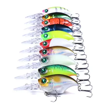 

50pcs Crankbaits 7.5cm 11g Isca Artificial Japan Hard Bait Bass Pike Pesca Wobblers Carp Fishing Gear Tackle Diving 0.5-3m