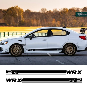 

2Pcs For Subaru WRX Car Door Side Stripes Stickers Vinyl Film Auto DIY Sports Styling Decals Automobile Car Tuning Accessories