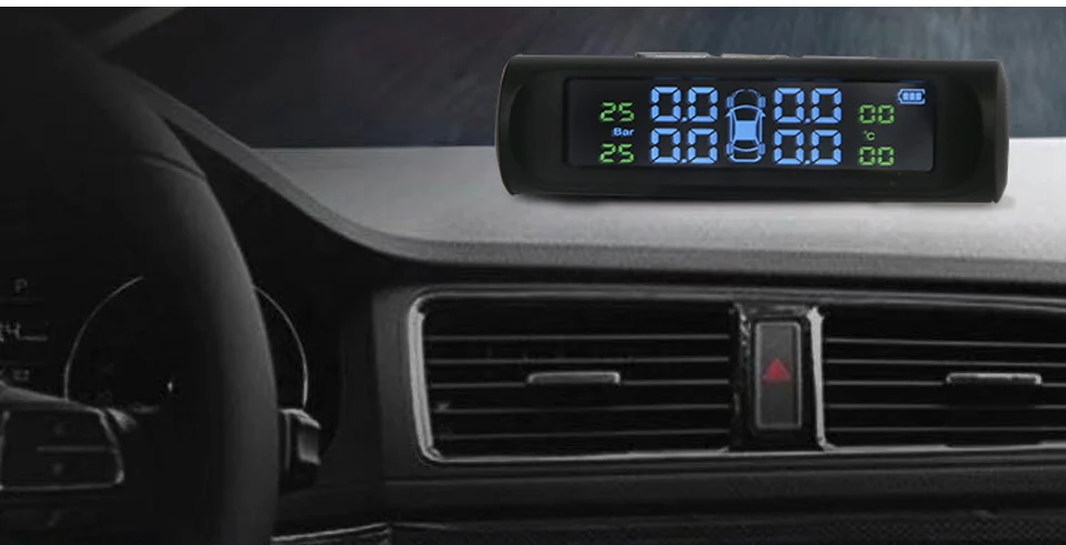 Солнечная Беспроводная зарядка tpms датчик контроля давления в шинах Система мониторинга шин/шин датчики давления tmps для авто аксессуары