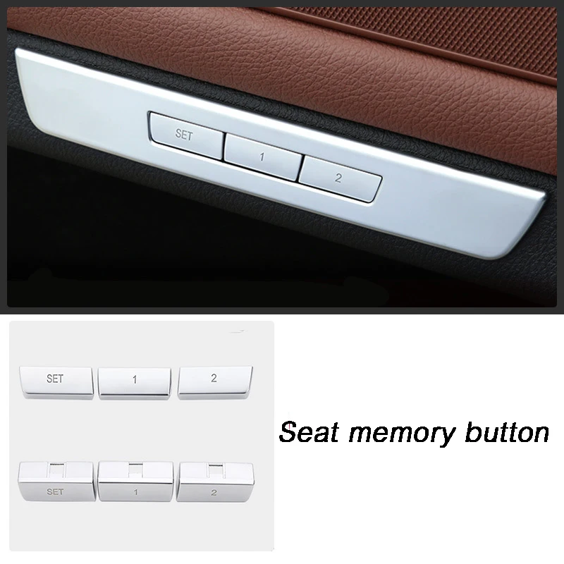 Хромированный ABS интерьер автомобиля пуговицы декоративный чехол с блестками отделка наклейки для BMW 5 серии f10 f18 520 525 528 530 2011-17 автомобиль Декор - Название цвета: Memory button