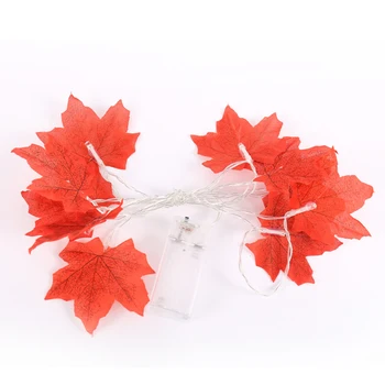 

1.5/3/4/6m Fall Maple Leaves LED Fairy String Light Leaf Lamp Garland Party Christmas Decor With 10/20/40 Lights 2AA 3V