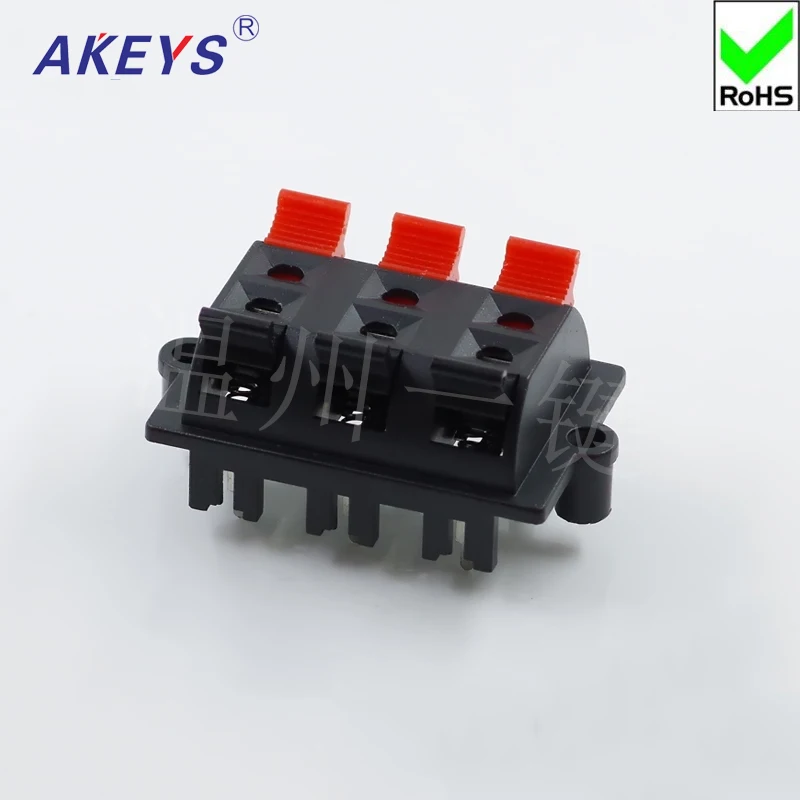 

2 pcs WP6-3B speaker terminal post 2 rows 3 bits test clamp external terminal clamp 180