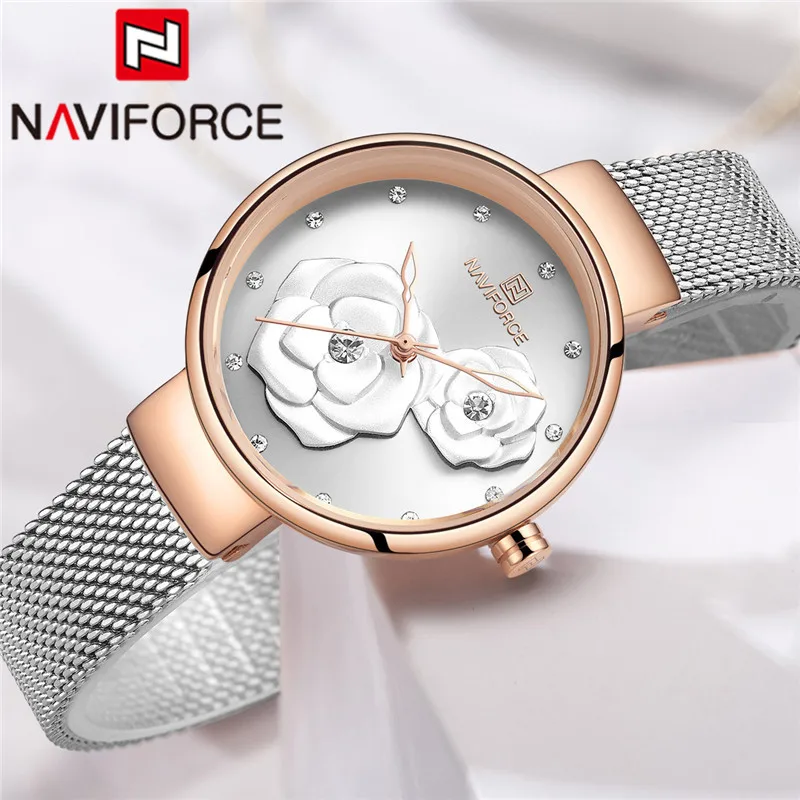 NAVIFORCE для женщин часы лучший бренд класса люкс 2020 модные бриллиантовые дамские