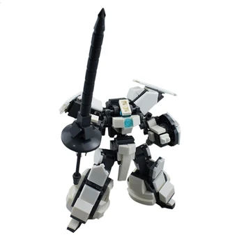 

330Pcs Moc City Guard Unmanned Mecha Model Assembly Small Particle Building Blocks Educational Toy Set For Children Gift - White