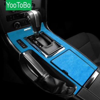 

Alcantara Console Gear Shift Panel Central Control Car Stickers Accessories Decoration For Ford Mustang 2009-2013