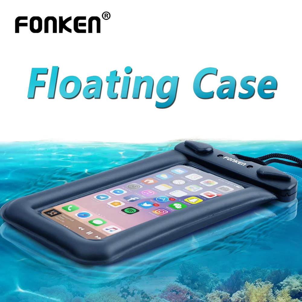 

FONKEN Airbag Floating Waterproof Phone Case Smartphone Underwater Dry Bag IPX8 Storage Pouch For Universal Android Cell Phone