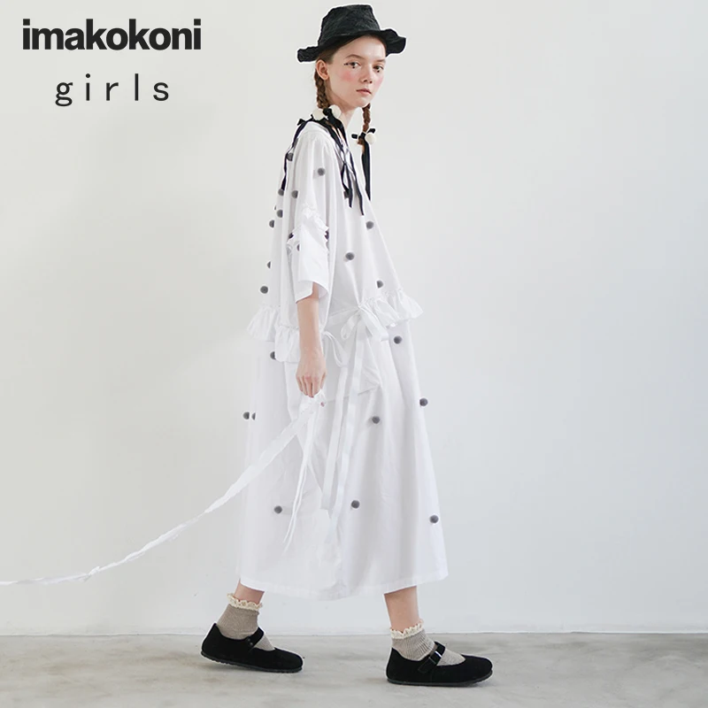 Оригинальный дизайн от Imakokoni свободное летнее женское длинное платье с японским