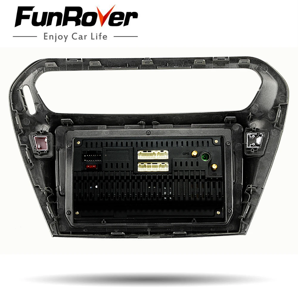 Perfect Funrover 2.5D+IPS 2 din Car dvd Multimedia player Android 9.0 For Peugeot 301 Citroen Elysee 2014 2015 2016 radio gps navigation 5