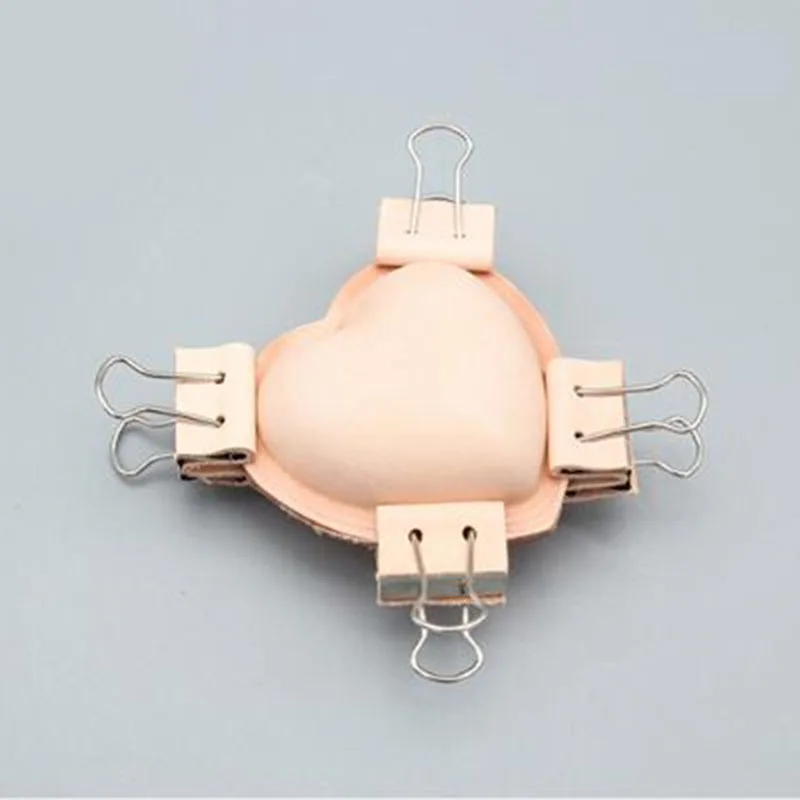 DIY Leather Craft Stick Cutting Metal Assistant Suture Clamp Handwork Fixing Leather Tool 10Pcs/lot