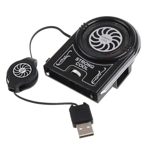 USB портативный мини-ноутбук вентилятор охлаждения внешний выхлопной радиатор использовать для ноутбука - Цвет: Black