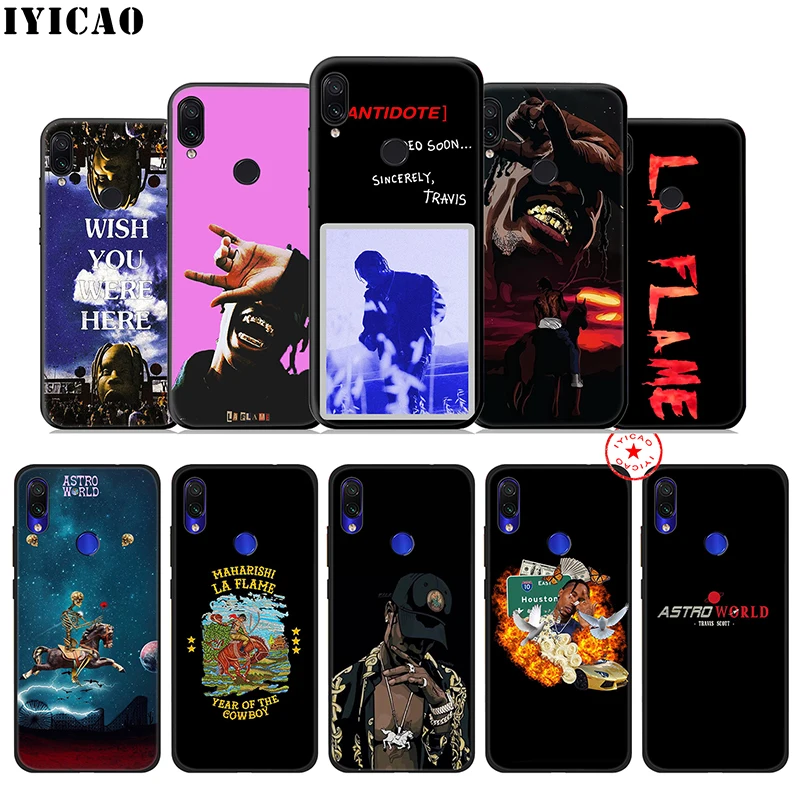 С изображением Трэвиса Скотта Astroworld мягкий чехол для Xiaomi Redmi Note 8 iPhone 7 6 Plus 5 iPad
