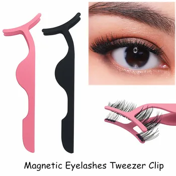 

5pcs Lash Tweezers Eyelash Curler Fake Eye Lash Applicator Magnetic Eyelashes Auxiliary Clip False Eyelash Extension Makeup Tool