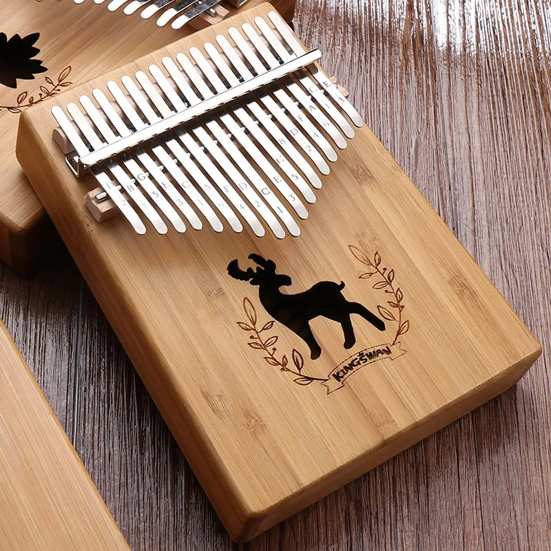 Kalimba 17 Keys Thumb Piano High Quality Wood Mahogany Mbira Body Musical Instrument Gift With Learning Book Tune Hammer
