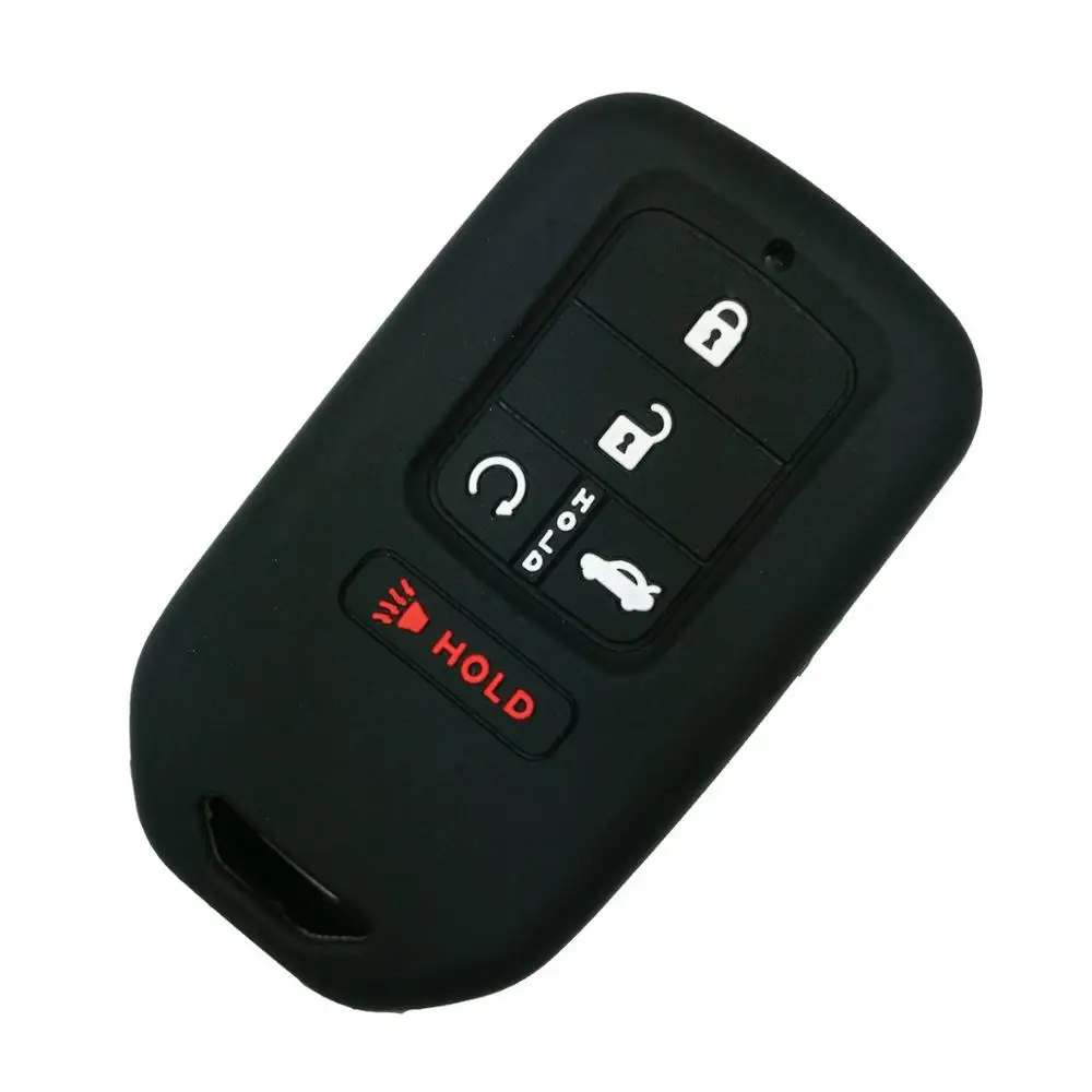 

Silicone Full Protective Key Fob Remote Cover Case Skin Jacket for A2C81642600 2015 2016 2017 Honda Civic Accord Pilot CR-V 5 Bu