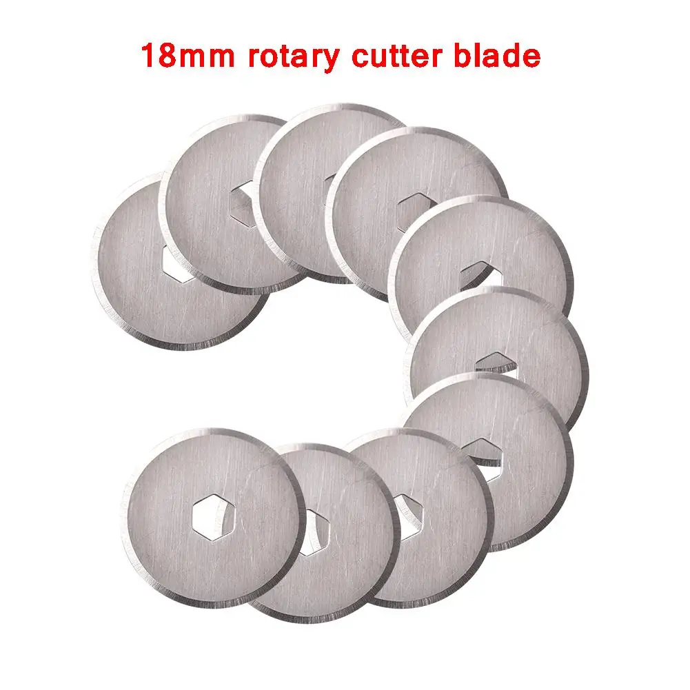 18mm Rotary Cutter Refill Blades 10 Pcs for OLFA Rotary Circle Cutter