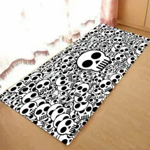 Хэллоуин черепа Шаблон площадь ковер мягкий флис пол коврик с нескользящей подложкой Праздник дома спальня украшения