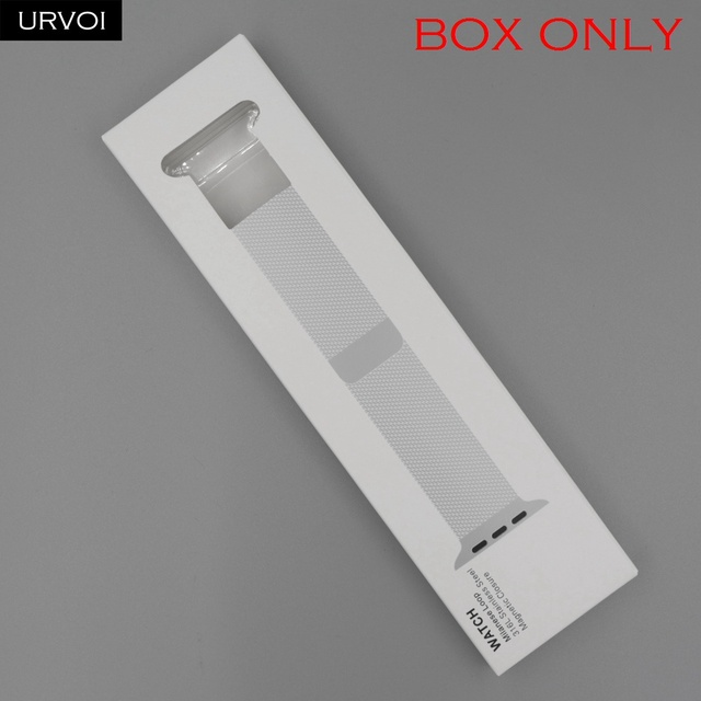 retails sale box for Apple Watch milanese loop sport loop silicone band paper box with plastic inner 3 pcs gift packaging